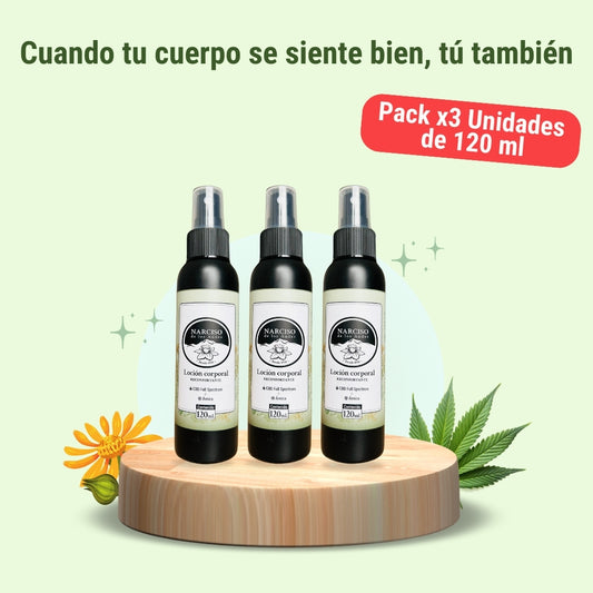 10% Off 3 lociones con CBD, árnica y alcanfor